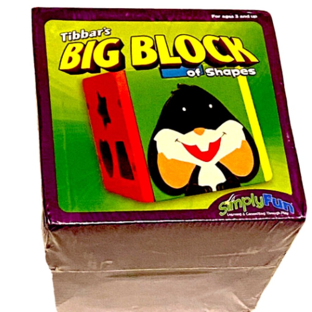 Tibbar’s Big Block of Shapes with Sorting Storage Box Simply Fun